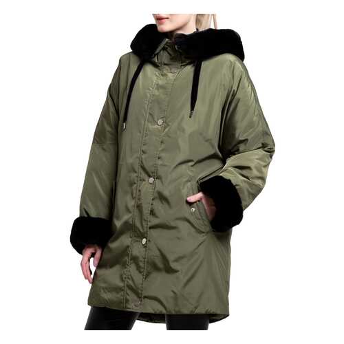 Пуховик женский ODRI MIO 19310121 зеленый 40 IT в Black Star Wear
