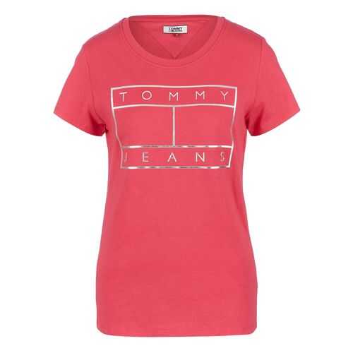 Футболка женская Tommy Jeans DW0DW08063 розовая L в Black Star Wear