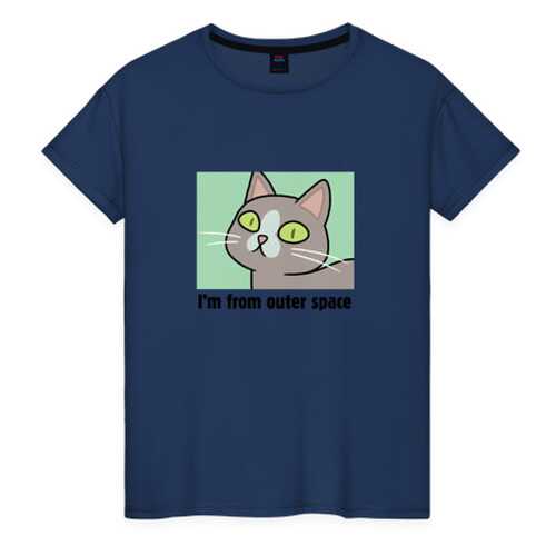 Футболка женская ВсеМайки 2021659 синяя XL в Black Star Wear