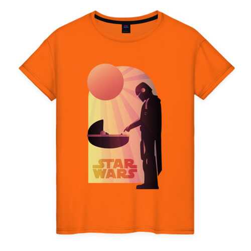 Футболка женская ВсеМайки 2147241 оранжевая XXL в Black Star Wear