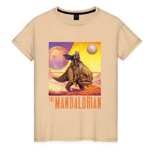 Футболка женская ВсеМайки 2177863 бежевая XL в Black Star Wear