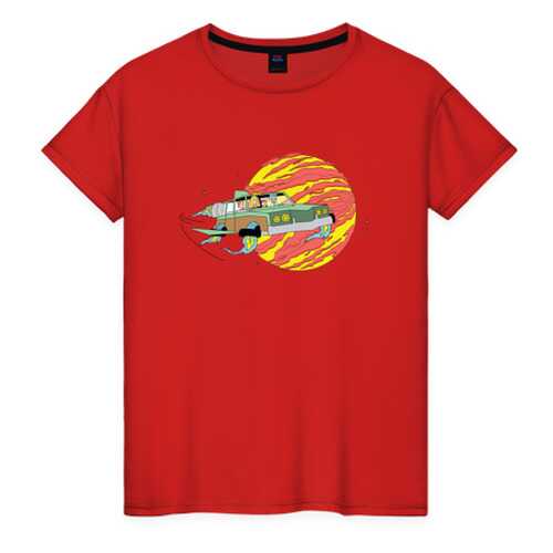 Футболка женская ВсеМайки 2461131 красная XXL в Black Star Wear