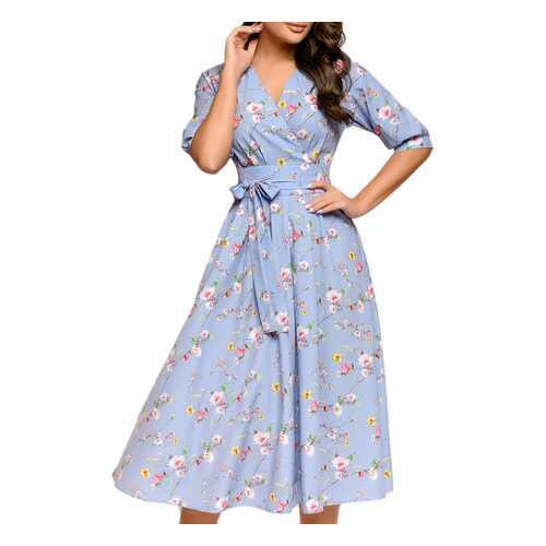 Платье женское D&M by 1001DRESS 0112001-01813WP голубое L в Black Star Wear